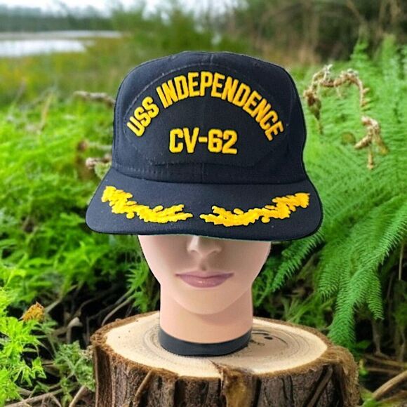 USS Independence Snapback Hat CV 62 US Navy Scrambled Eggs Vintage USA Made - Picture 10 of 15